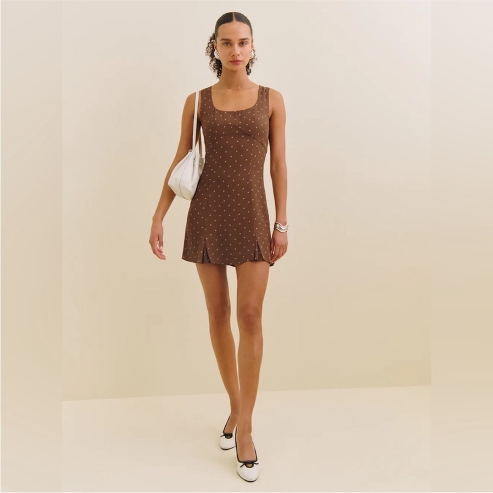 Reformation x Devon Lee Carlson Cher Dress In Kiss Dot Size 10